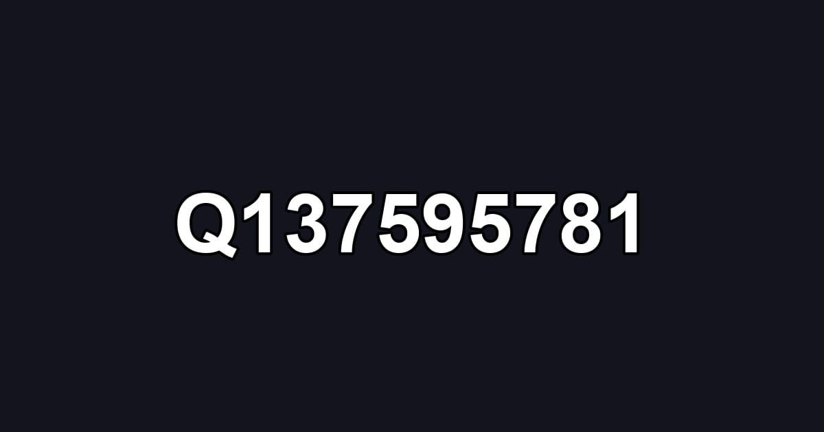 Q137595781