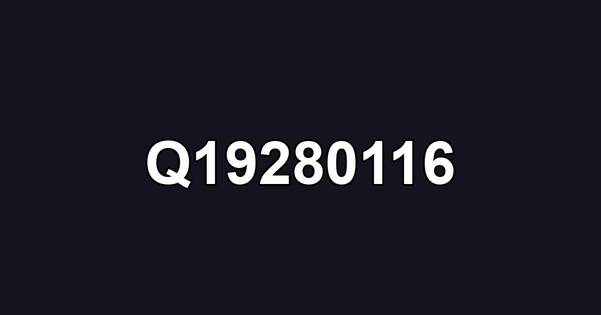 Q19280116