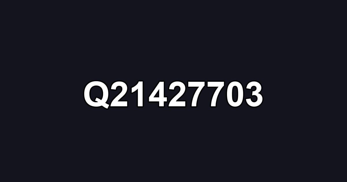 Q21427703