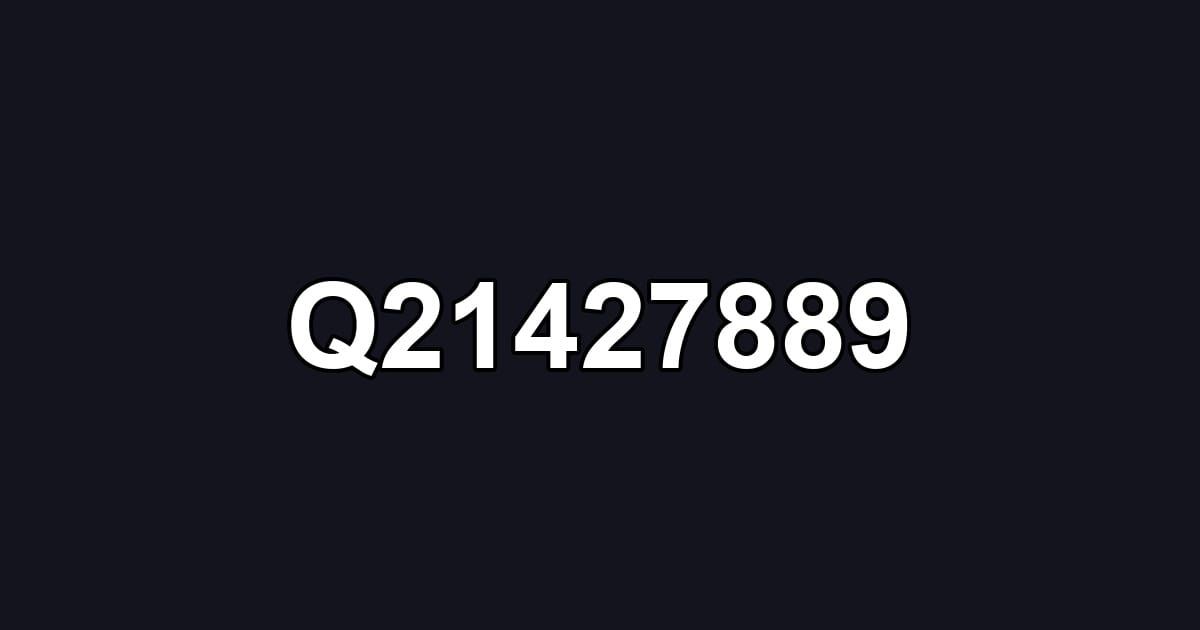 Q21427889