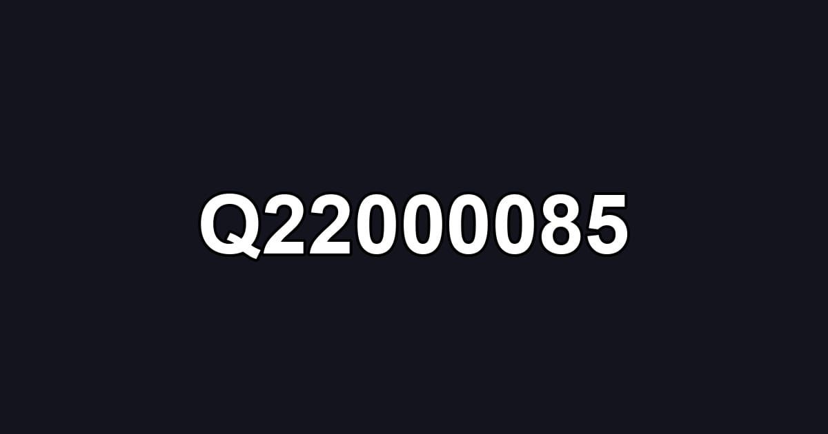 Q22000085