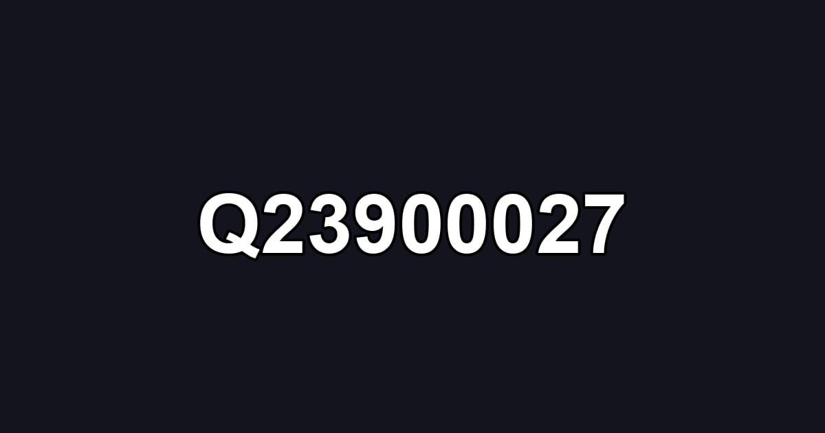 Q23900027