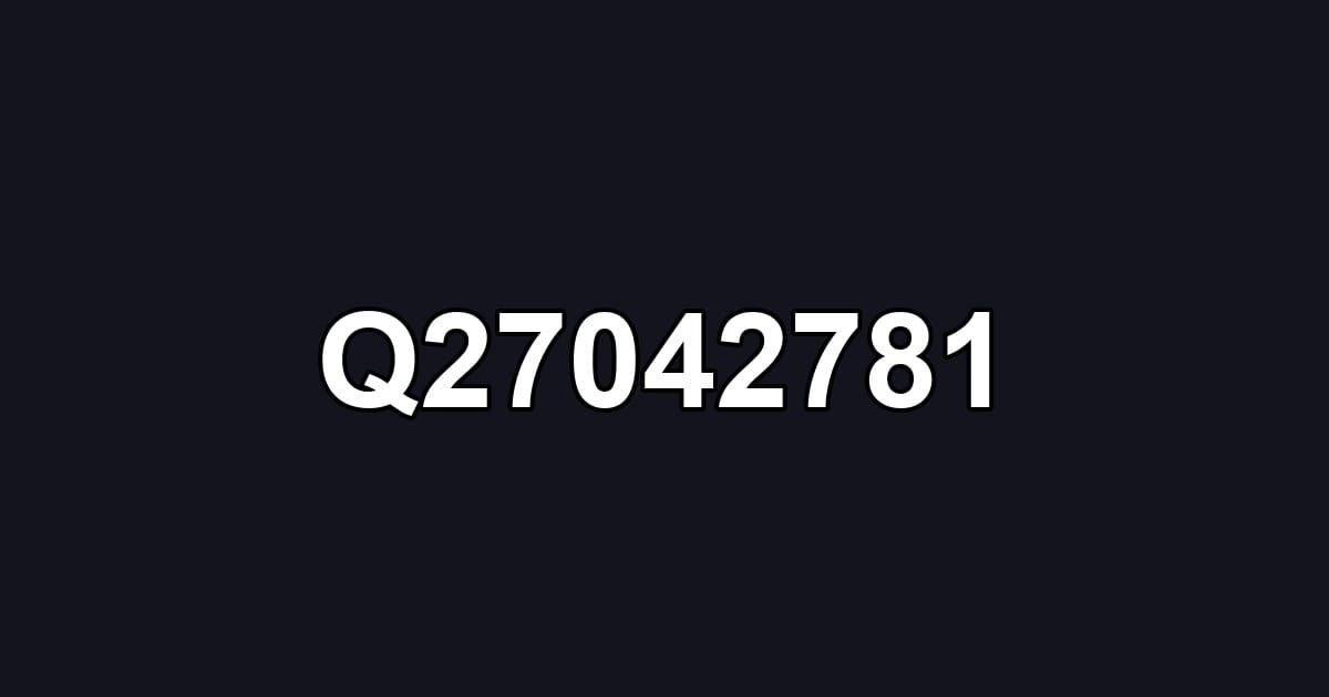 Q27042781