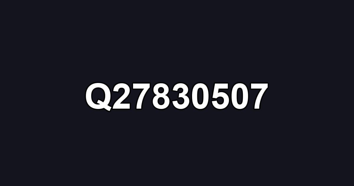 Q27830507