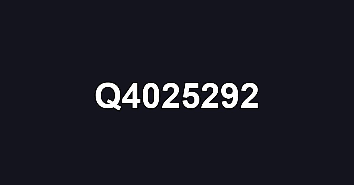 Q4025292