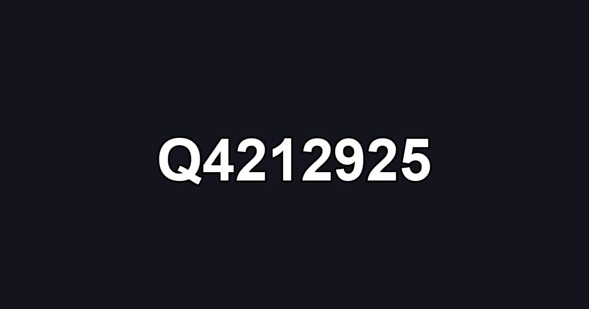 Q4212925