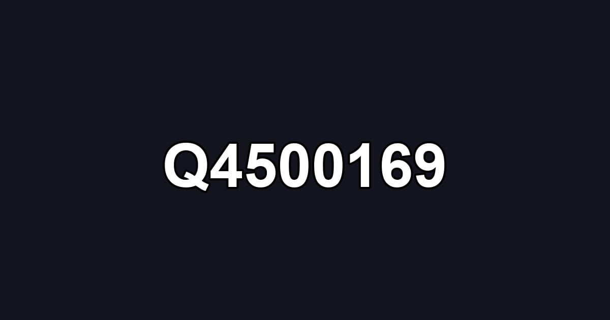 Q4500169