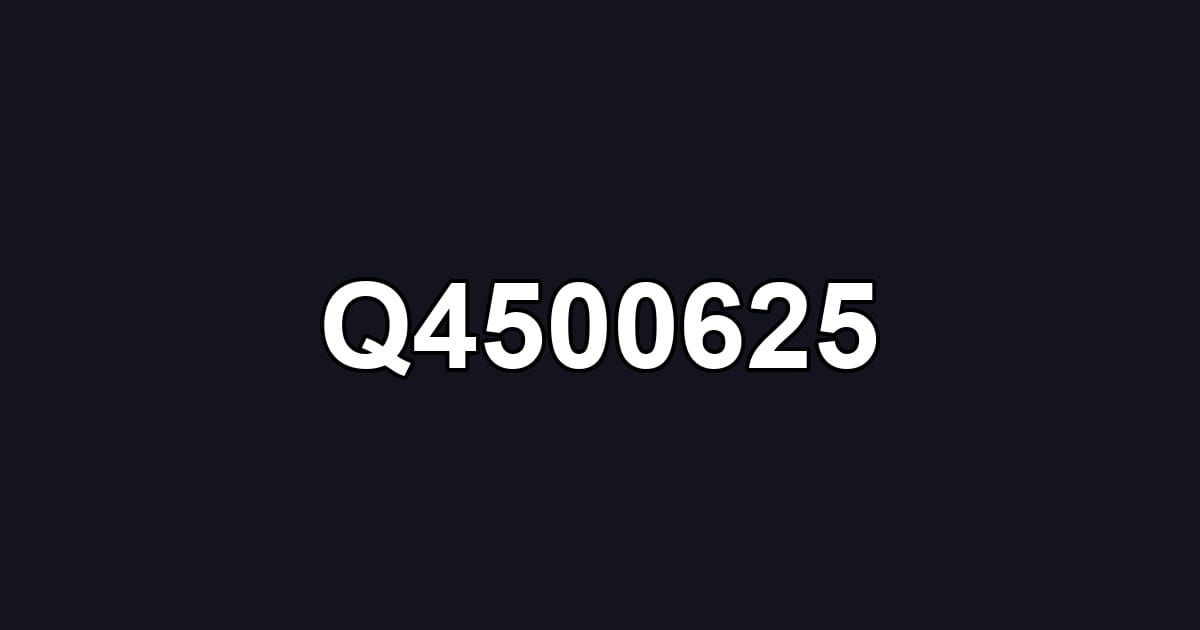 Q4500625