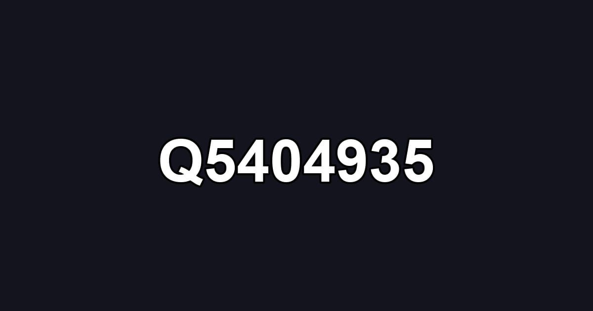 Q5404935