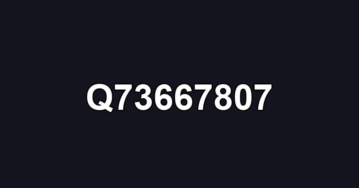 Q73667807