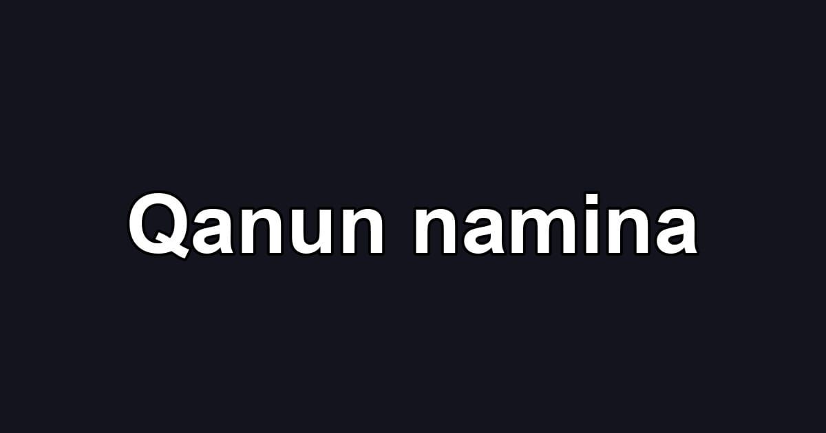 Qanun namina