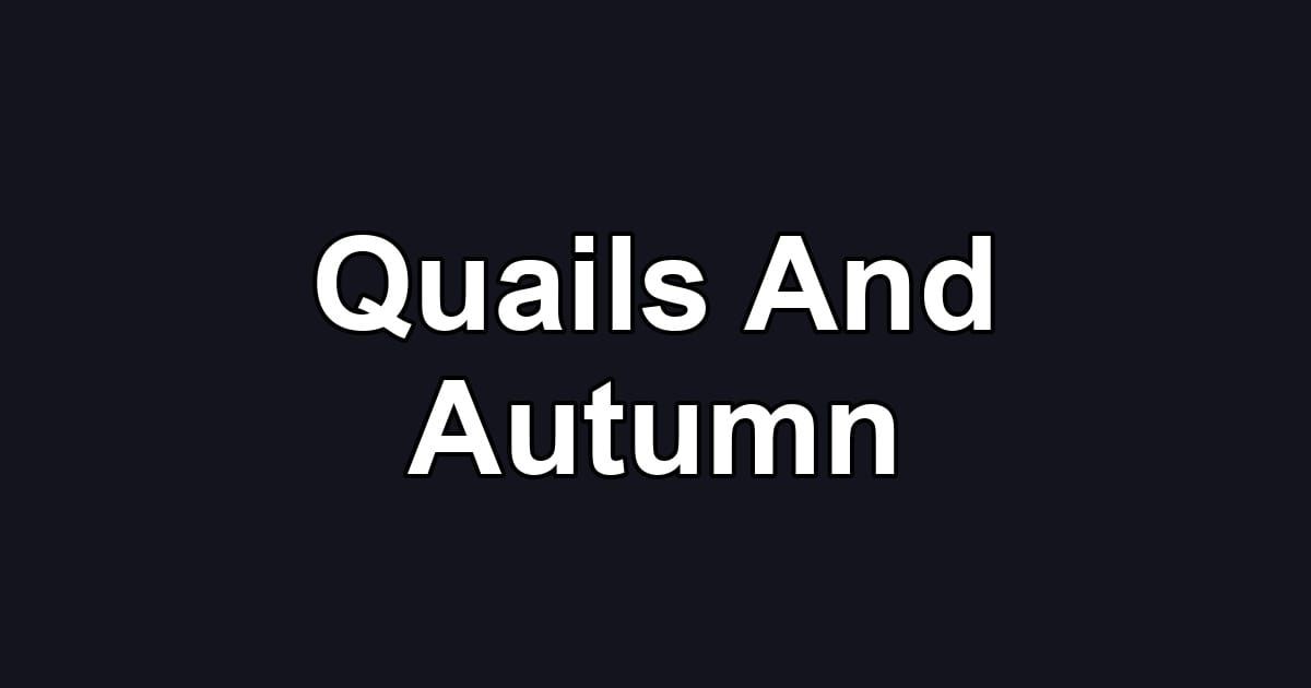Quails And Autumn