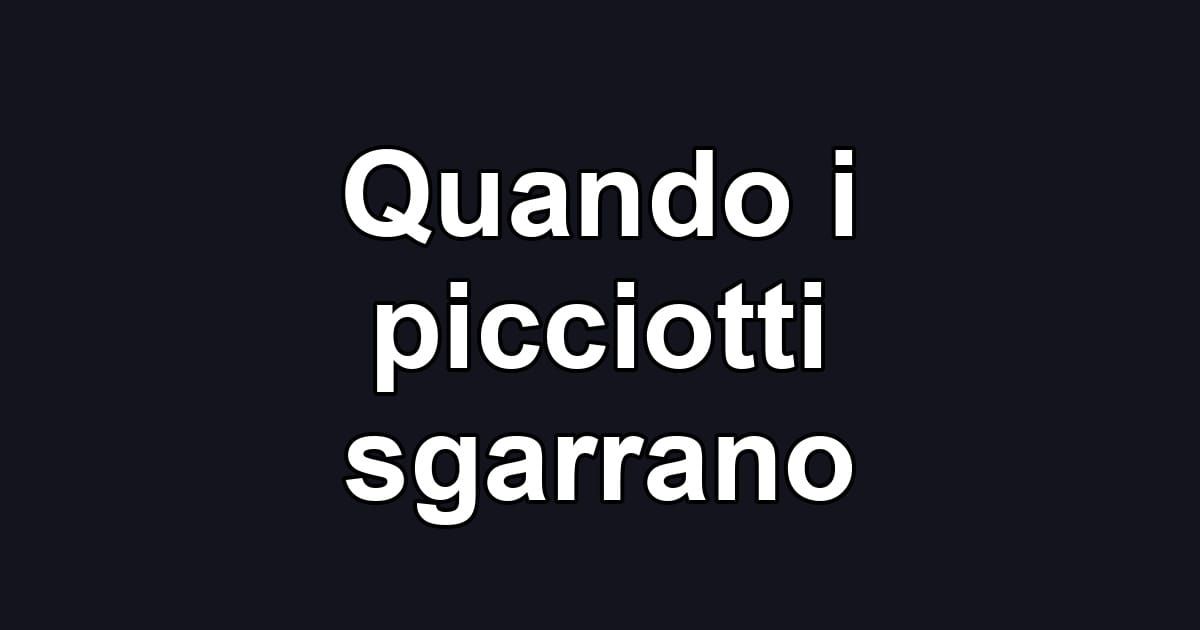 Quando i picciotti sgarrano