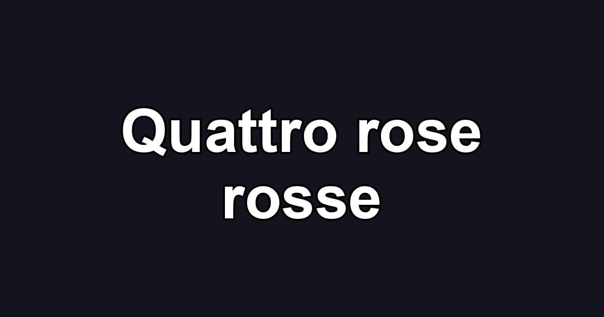 Quattro rose rosse