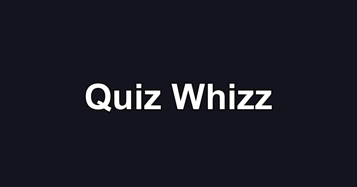 Quiz Whizz