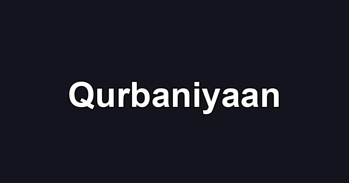Qurbaniyaan