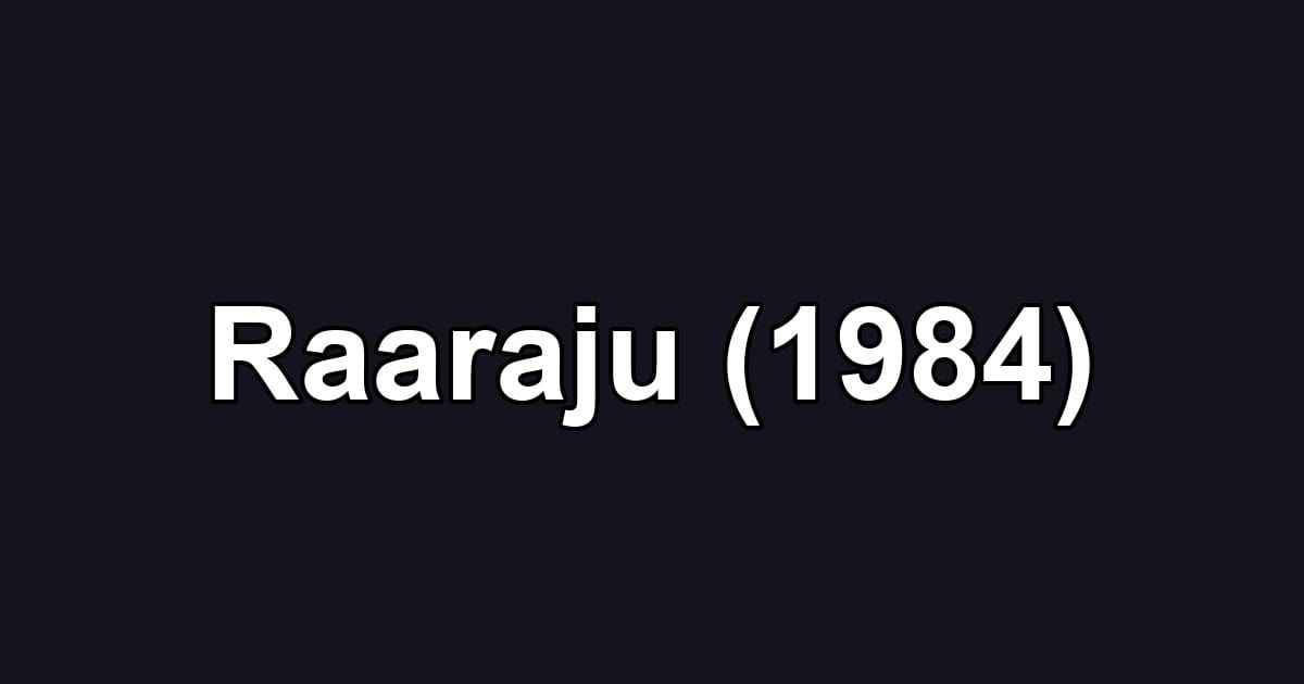 Raaraju (1984)