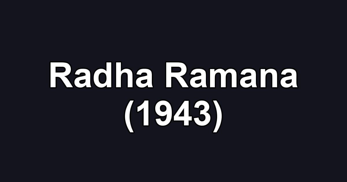 Radha Ramana (1943)