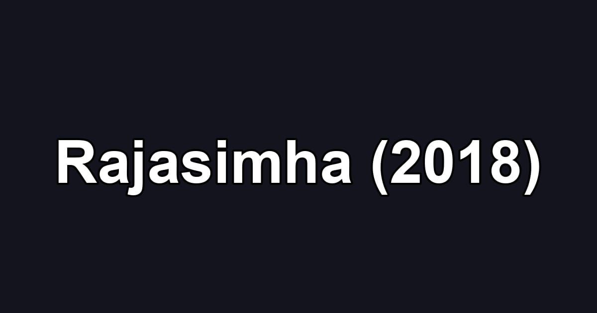 Rajasimha (2018)