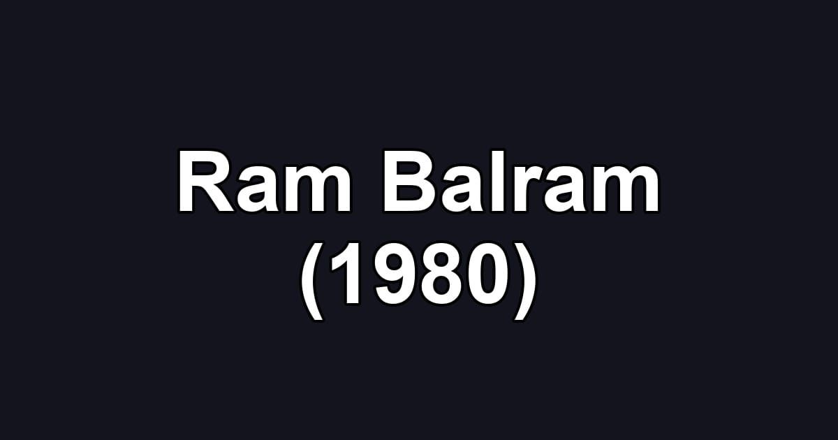 Ram Balram (1980)