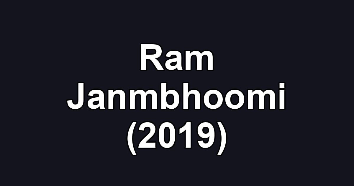 Ram Janmbhoomi (2019)