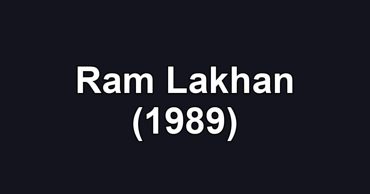 Ram Lakhan (1989)