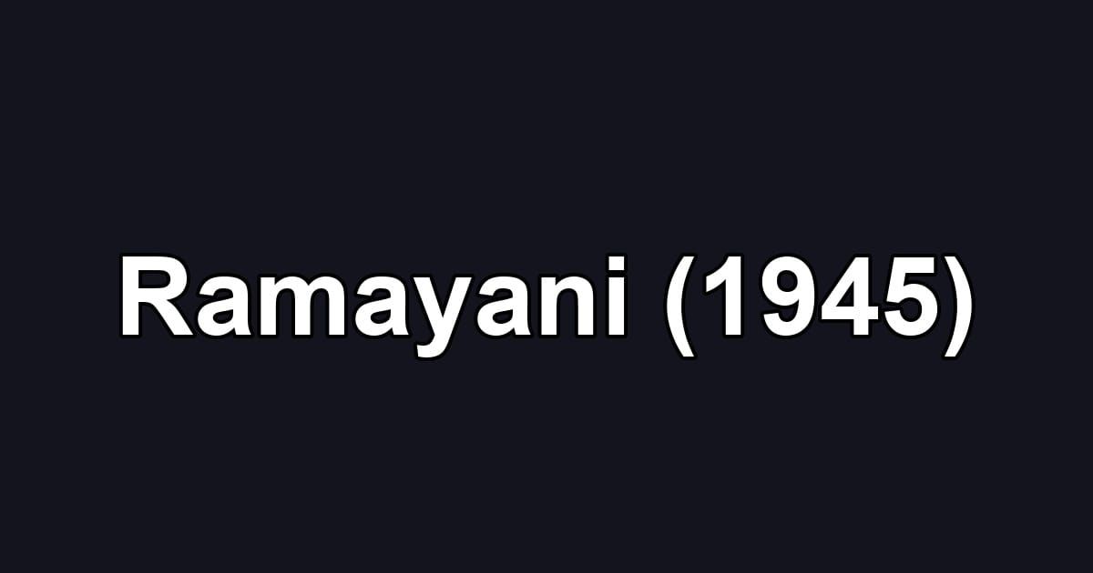Ramayani (1945)