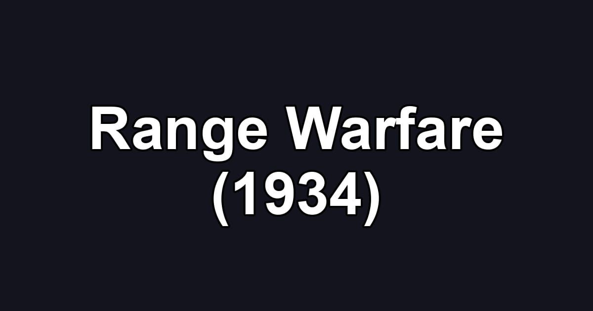 Range Warfare (1934)