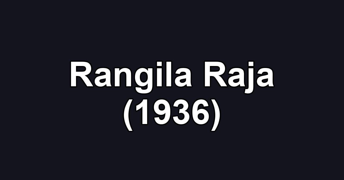 Rangila Raja (1936)