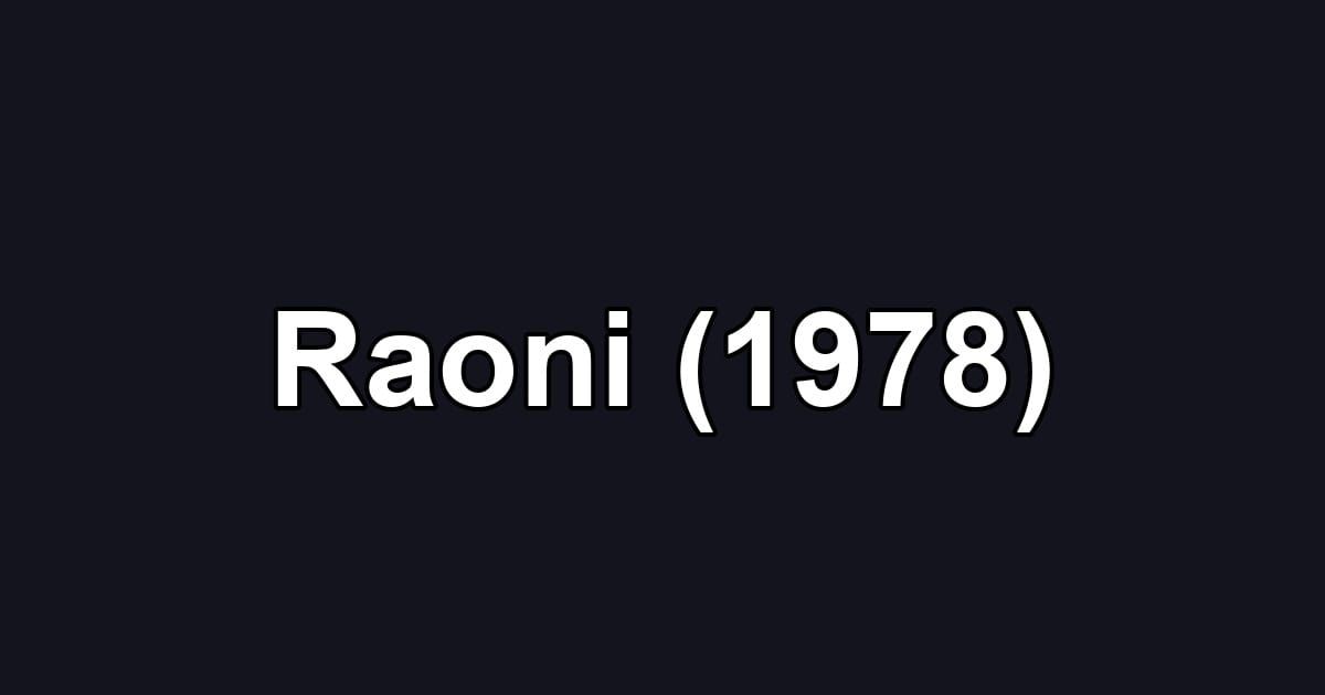 Raoni (1978)