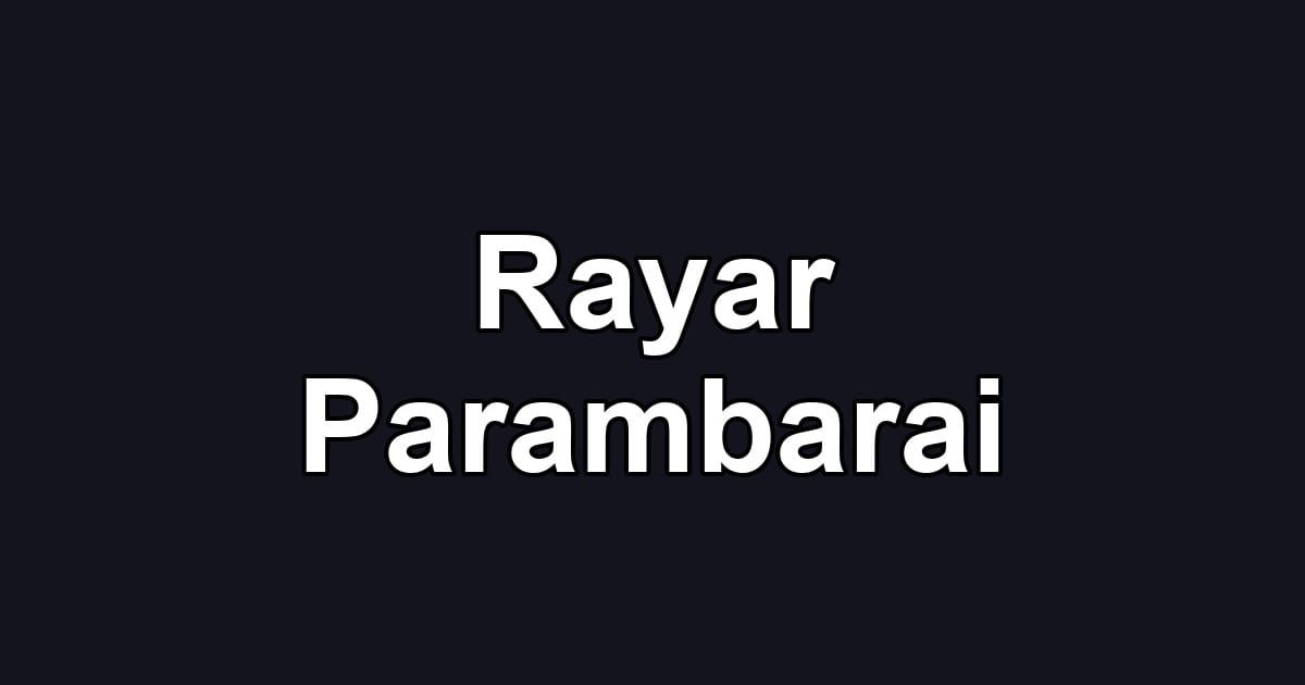 Rayar Parambarai
