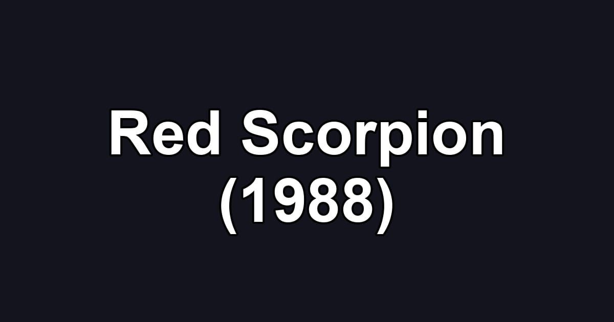 Red Scorpion (1988)