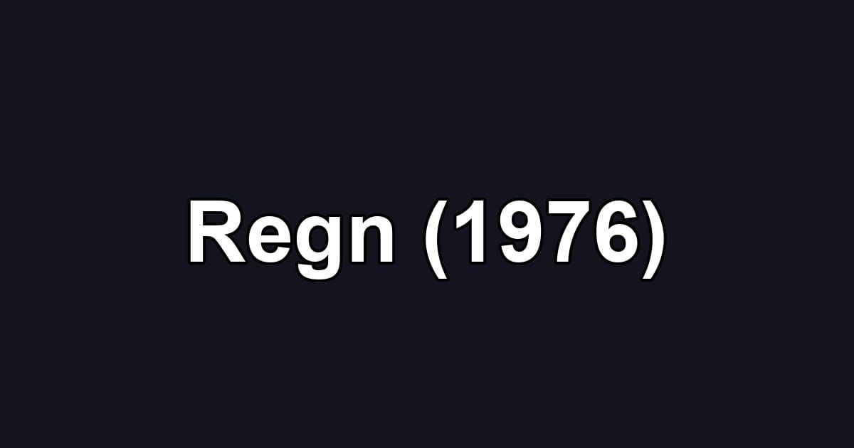 Regn (1976)