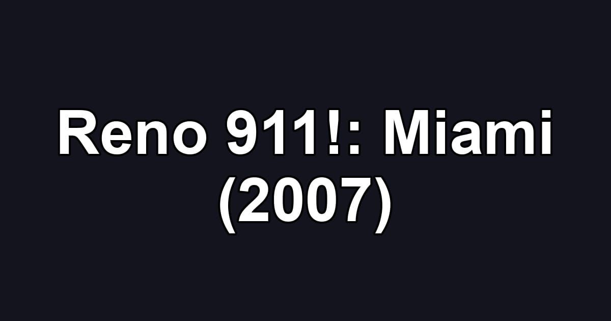Reno 911!: Miami (2007)