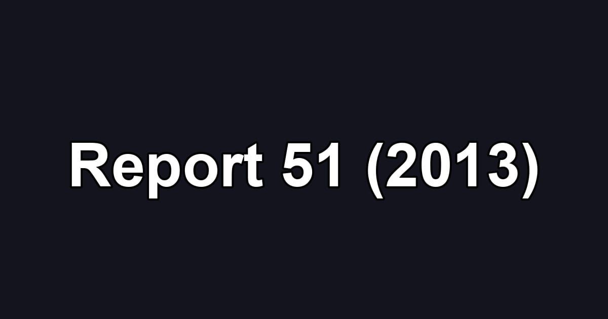 Report 51 (2013)