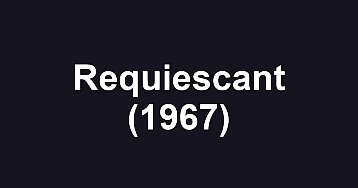 Requiescant (1967)