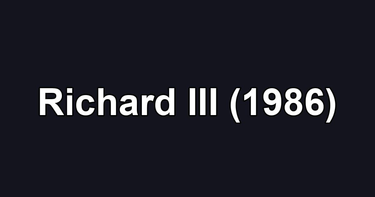 Richard III (1986)