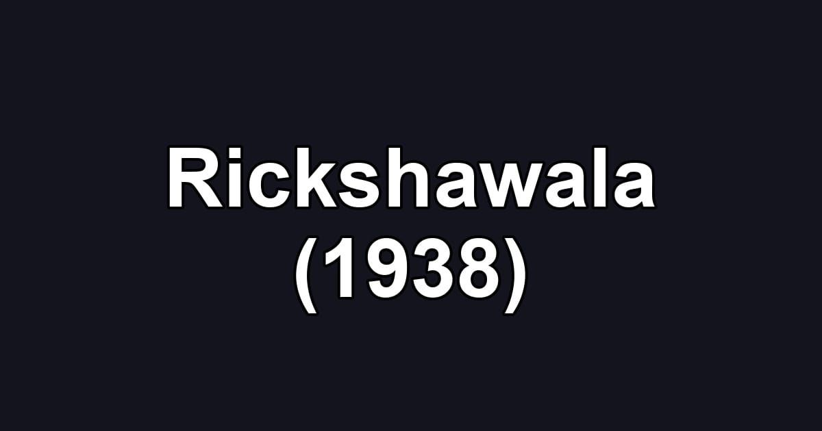 Rickshawala (1938)