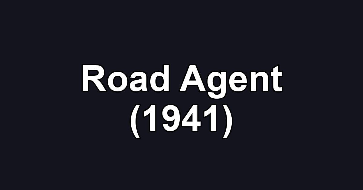 Road Agent (1941)