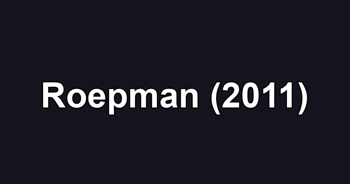 Roepman (2011)