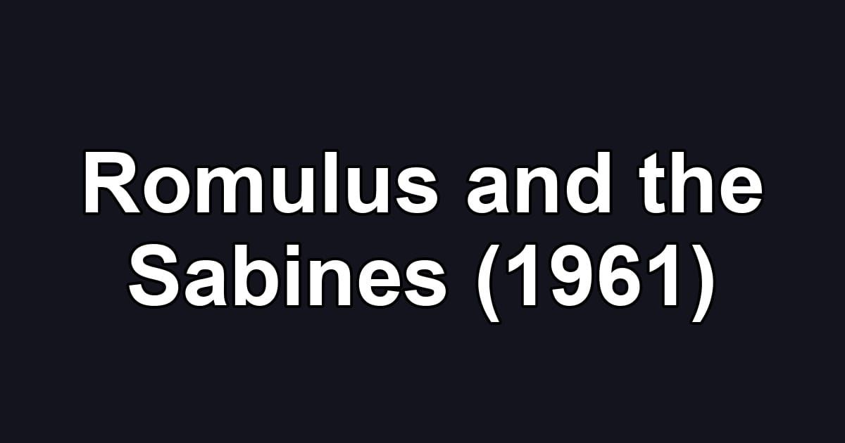 Romulus and the Sabines (1961)