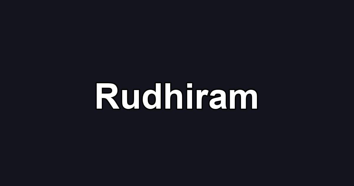 Rudhiram