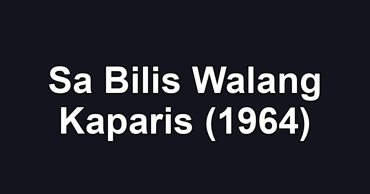 Sa Bilis Walang Kaparis (1964)