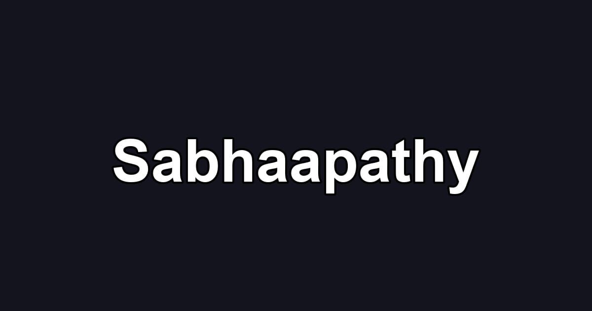 Sabhaapathy