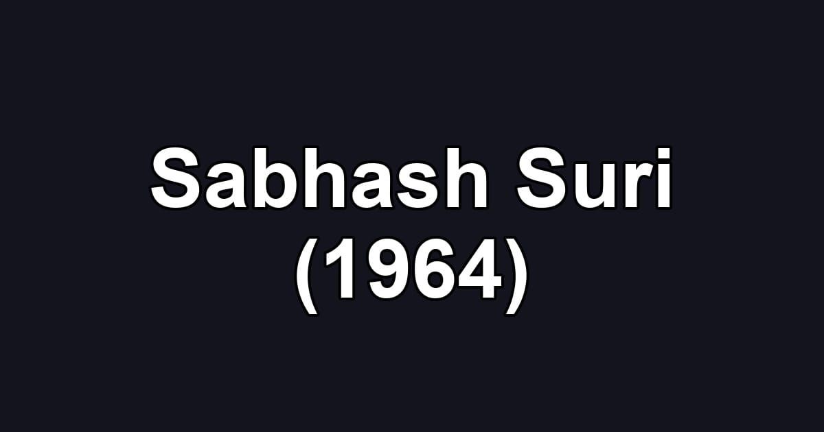 Sabhash Suri (1964)
