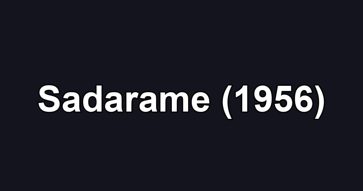 Sadarame (1956)