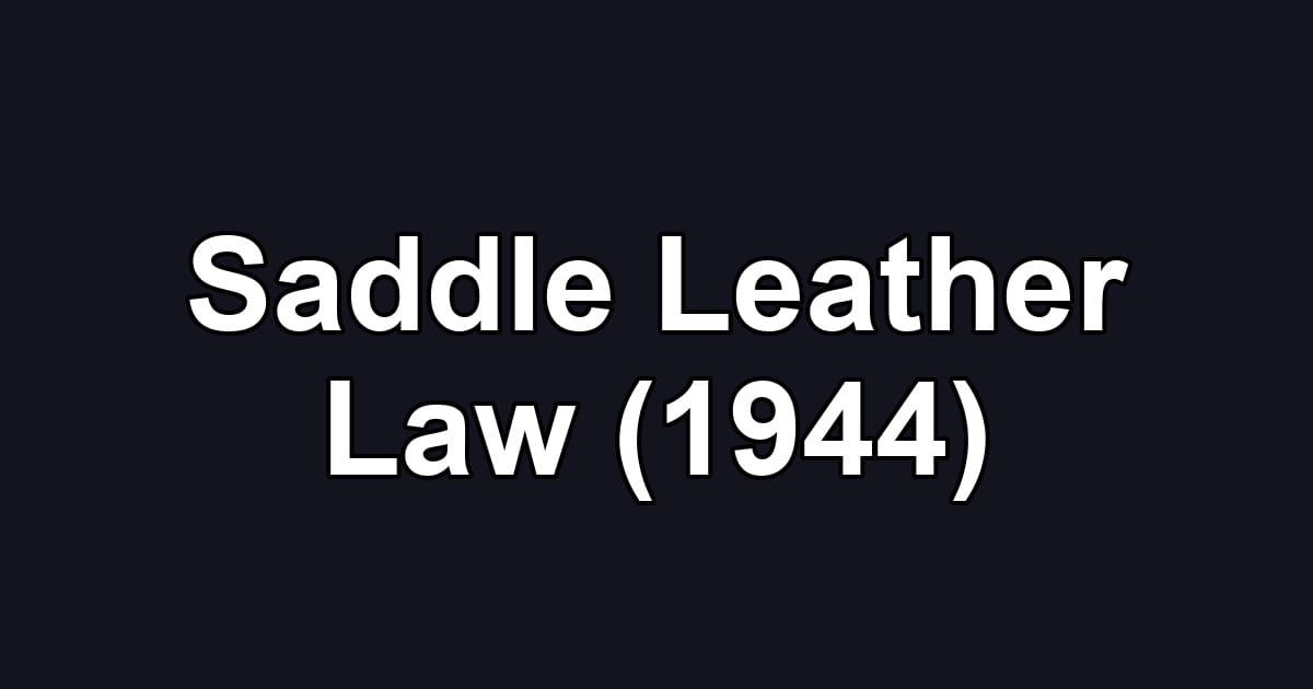 Saddle Leather Law (1944)