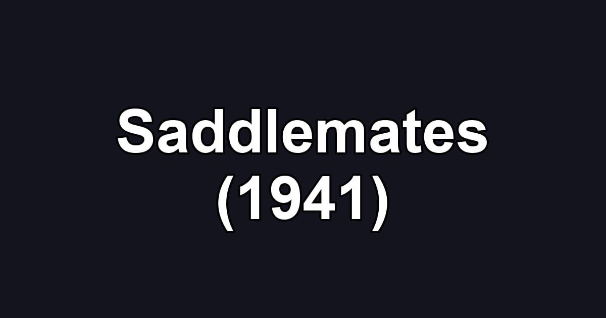 Saddlemates (1941)