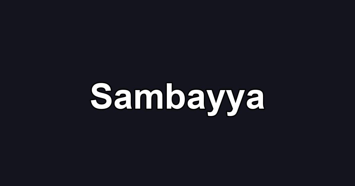 Sambayya