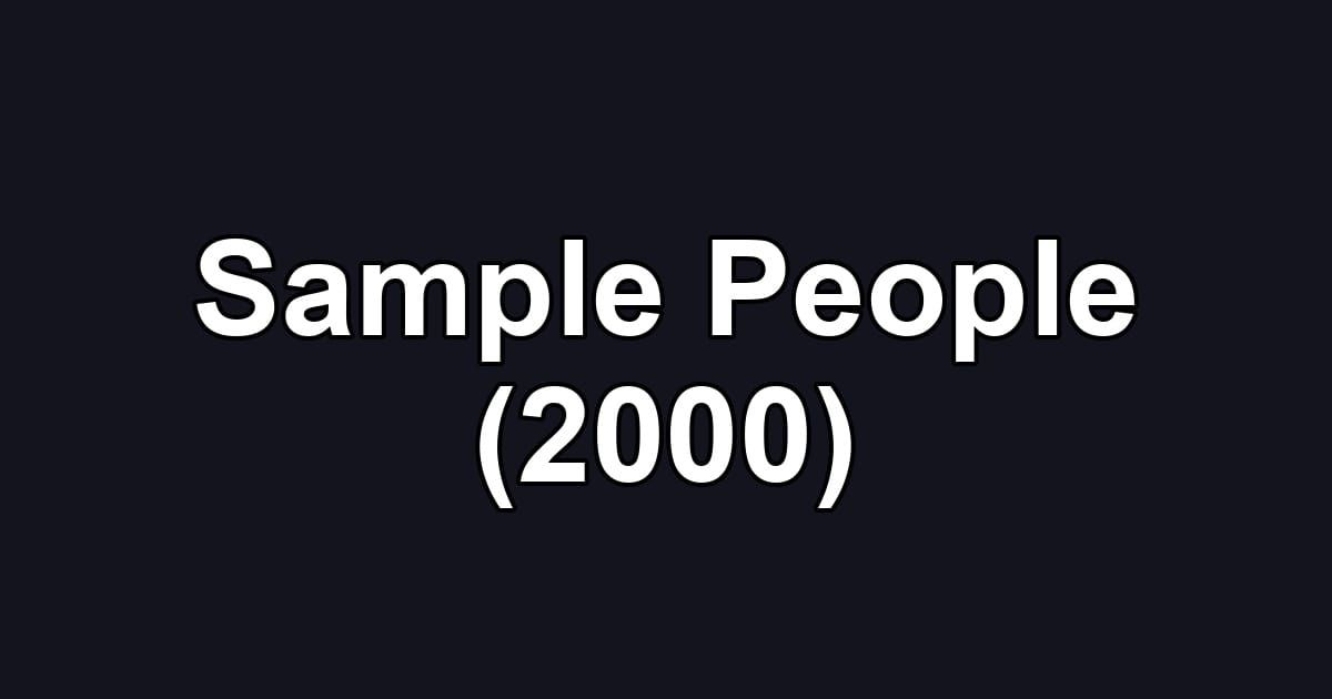 Sample People (2000)